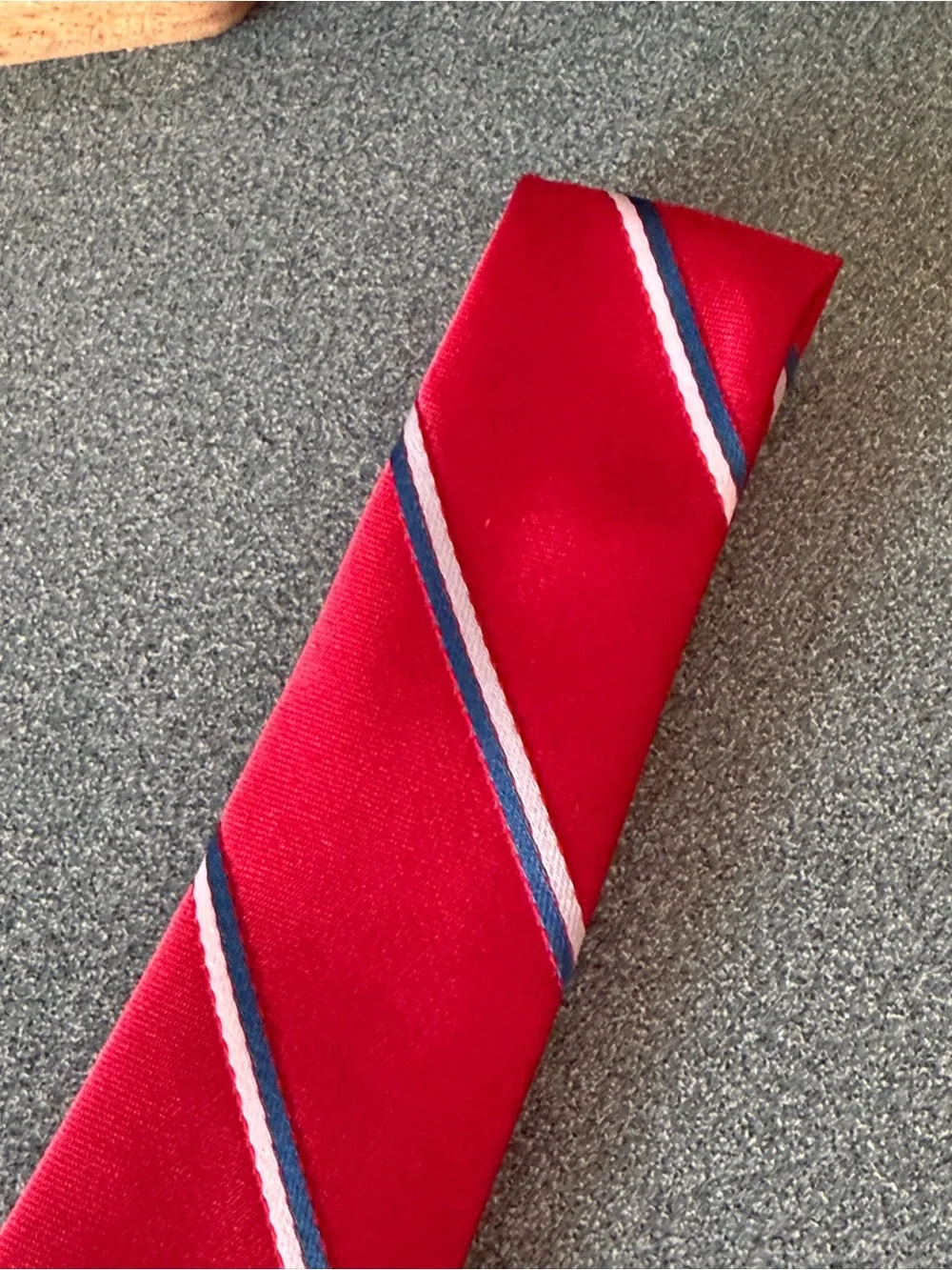 Vintage Yves Saint Laurent red silk necktie